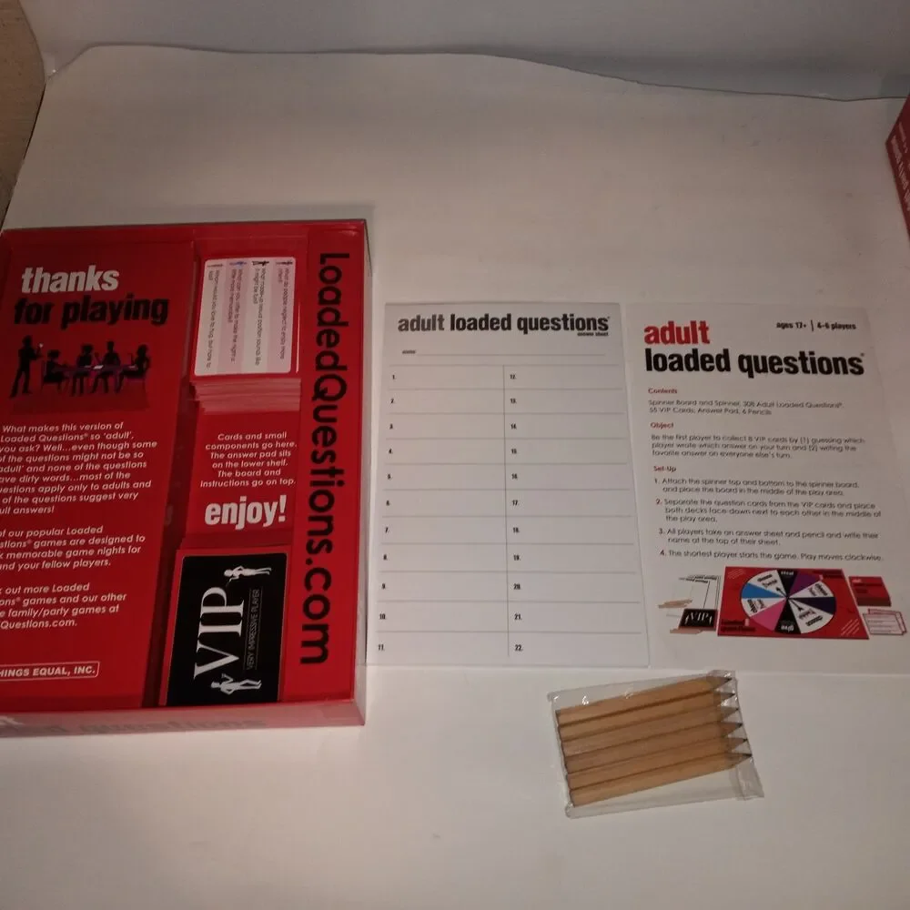 Adult Loaded Questions 2015 Edition Party Card Word Board Game 4-6 Players New